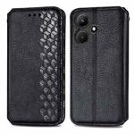 For Infinix Hot 30i Cubic Grid Pressed Magnetic Leather Phone Case(Black)