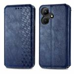 For Infinix Hot 30i Cubic Grid Pressed Magnetic Leather Phone Case(Blue)