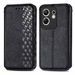 For Infinix Zero 30 4G Cubic Grid Pressed Magnetic Leather Phone Case(Black)
