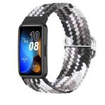 For Huawei Band 9 Adjustable Slide Buckle Braided Watch Band(Colorful Black)