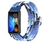 For Huawei Band 9 Adjustable Slide Buckle Braided Watch Band(Bright Blue)
