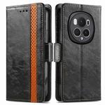 For Honor Magic6 Pro CaseNeo Splicing Dual Magnetic Buckle Leather Phone Case(Black)