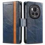 For Honor Magic6 Pro CaseNeo Splicing Dual Magnetic Buckle Leather Phone Case(Blue)
