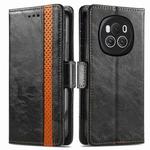 FOr Honor Magic6 CaseNeo Splicing Dual Magnetic Buckle Leather Phone Case(Black)