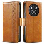 FOr Honor Magic6 CaseNeo Splicing Dual Magnetic Buckle Leather Phone Case(Khaki)