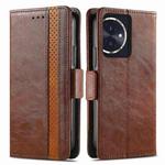 For Honor 100 5G CaseNeo Splicing Dual Magnetic Buckle Leather Phone Case(Brown)