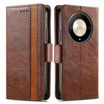 For Honor X9b CaseNeo Splicing Dual Magnetic Buckle Leather Phone Case(Brown)