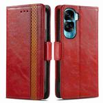 For Honor X50i CaseNeo Splicing Dual Magnetic Buckle Leather Phone Case(Red)