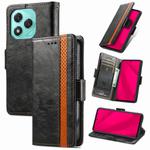 For Honor 400 Lite CaseNeo Splicing Dual Magnetic Buckle Leather Phone Case(Black)