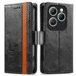 For Infinix Hot 40 CaseNeo Splicing Dual Magnetic Buckle Leather Phone Case(Black)