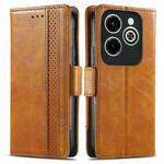For Infinix Hot 40i CaseNeo Splicing Dual Magnetic Buckle Leather Phone Case(Khaki)
