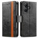 For Infinix Hot 30i CaseNeo Splicing Dual Magnetic Buckle Leather Phone Case(Black)