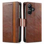 For Infinix Hot 30i CaseNeo Splicing Dual Magnetic Buckle Leather Phone Case(Brown)