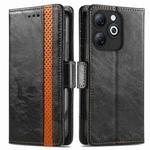 For Infinix Smart 8 CaseNeo Splicing Dual Magnetic Buckle Leather Phone Case(Black)