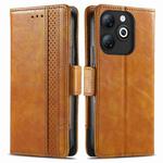 For Infinix Smart 8 CaseNeo Splicing Dual Magnetic Buckle Leather Phone Case(Khaki)