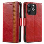 For Infinix Smart 8 CaseNeo Splicing Dual Magnetic Buckle Leather Phone Case(Red)