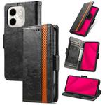 For Infinix Smart 9 CaseNeo Splicing Dual Magnetic Buckle Leather Phone Case(Black)