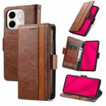 For Infinix Smart 9 CaseNeo Splicing Dual Magnetic Buckle Leather Phone Case(Brown)