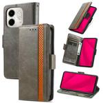 For Infinix Smart 9 CaseNeo Splicing Dual Magnetic Buckle Leather Phone Case(Gray)