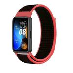 For Huawei Watch Band 9 / 9 NFC Nylon Loop Hook and Loop Fastener Watch Band(Red Black)