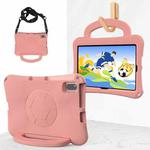 For Lenovo Tab K10 TB-X6C6F 10.3 Handle Football Shaped EVA Shockproof Tablet Case(Light Pink)