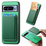 For Google Pixel 9 Pro Retro Magsafe Card Bag PU Back Cover Phone Case(Green)