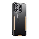For Honor X8c Blade Series TPU Hybrid Metal Phone Case(Gold)