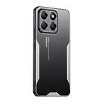 For Honor X8c Blade Series TPU Hybrid Metal Phone Case(Silve)