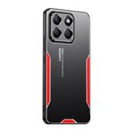 For Honor X8c Blade Series TPU Hybrid Metal Phone Case(Red)