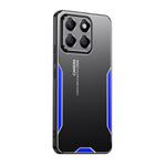 For Honor X8c Blade Series TPU Hybrid Metal Phone Case(Blue)