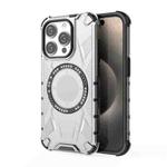 For iPhone 14 Pro MagSafe Armor Holder PC Hybrid TPU Phone Case(White)