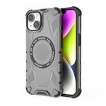 For iPhone 14 MagSafe Armor Holder PC Hybrid TPU Phone Case(Black)