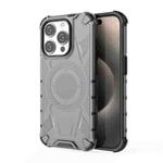 For iPhone 15 Pro Armor Holder PC Hybrid TPU Phone Case(Black)