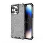 For iPhone 14 Pro Max Armor Holder PC Hybrid TPU Phone Case(Black)