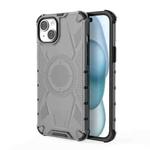 For iPhone 14 Plus Armor Holder PC Hybrid TPU Phone Case(Black)