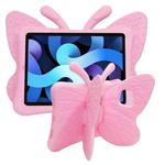 For iPad Air 11 2024 Butterfly Bracket Kids EVA Shockproof Tablet Case(Pink)