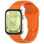 For Huawei Watch Fit 3 Wavy Dot Texture Silicone Sports Watch Band(Orange)