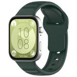 For Huawei Watch Fit 3 Wavy Dot Texture Silicone Sports Watch Band(Green)