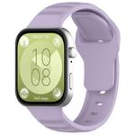 For Huawei Watch Fit 3 Wavy Dot Texture Silicone Sports Watch Band(Purple)