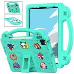 For iPad Air 11 2024 Handle Kickstand Children EVA Shockproof Tablet Case(Mint Green)