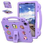 For iPad Air 13 2024 Handle Kickstand Children EVA Shockproof Tablet Case(Light Purple)