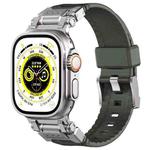 For Apple Watch Ultra 2 49mm Silicone Armor Mecha Head Watch Band(Green)