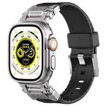 For Apple Watch Ultra 49mm Silicone Armor Mecha Head Watch Band(Black)