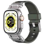 For Apple Watch Ultra 49mm Silicone Armor Mecha Head Watch Band(Green)