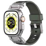 For Apple Watch Series 8 45mm Silicone Armor Mecha Head Watch Band(Green)