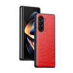 For Samsung Galaxy Z Fold6 5G Crocodile Texture All-inclusive Shockproof Phone Case(Red)