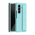 For Samsung Galaxy Z Fold7 5G Skin Elastic Wrist Grip Back Cover Phone Case(Green)