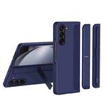 For Samsung Galaxy Z Fold6 5G 2 in 1 Holder Shockproof Phone Case with Pen Slot(Blue)