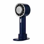 WX-633 Summer Handheld Fan 3 Speeds Semiconductor Cold Compress Desk Fan(Navy Blue)