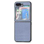 For Samsung Galaxy Z Flip6 5G Carbon Fiber Texture Shockproof Phone Case(Blue)